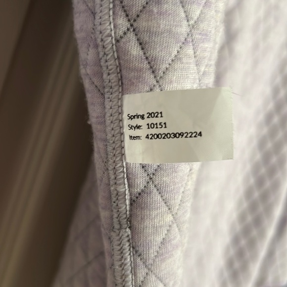 Marine Layer Corbet Quilted Pullover, Reversible, Grey/Lavender, Women’s Small - Picture 6 of 7